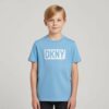 DKNY Boys’ Blue Logo T-Shirt – Casual Crew Neck Tee